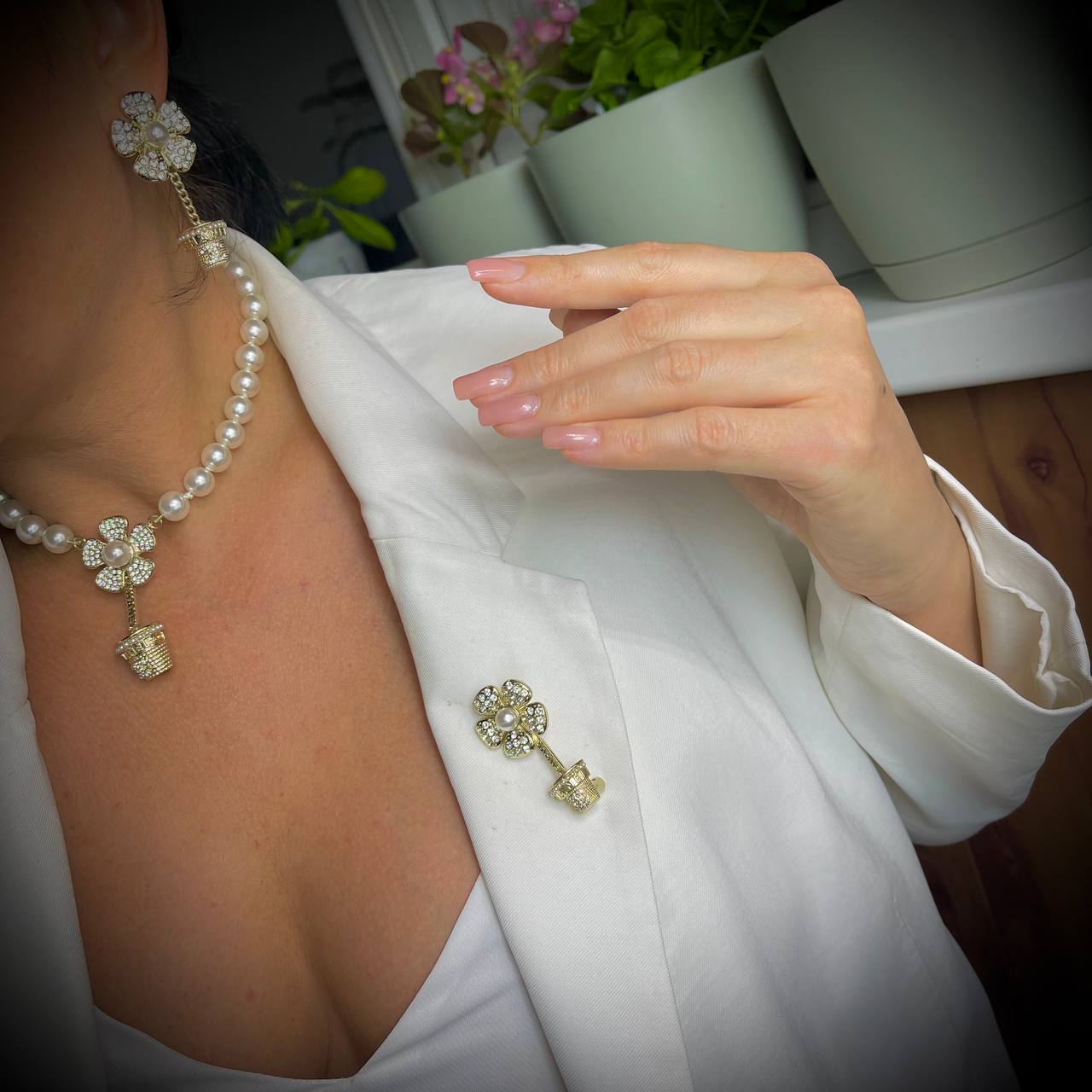 Серьги Chanel 5
