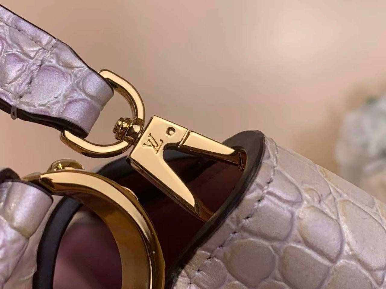 Сумка Louis Vuitton Capucines Crocodilien Pink Quartz 5