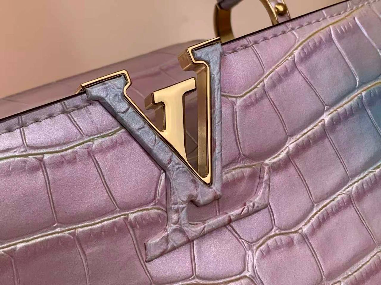 Сумка Louis Vuitton Capucines Crocodilien Pink Quartz 3