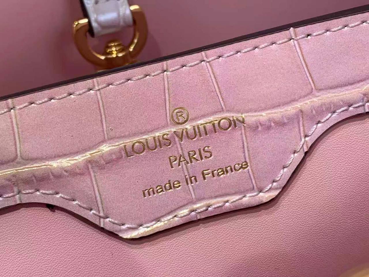 Сумка Louis Vuitton Capucines Crocodilien Pink Quartz 9